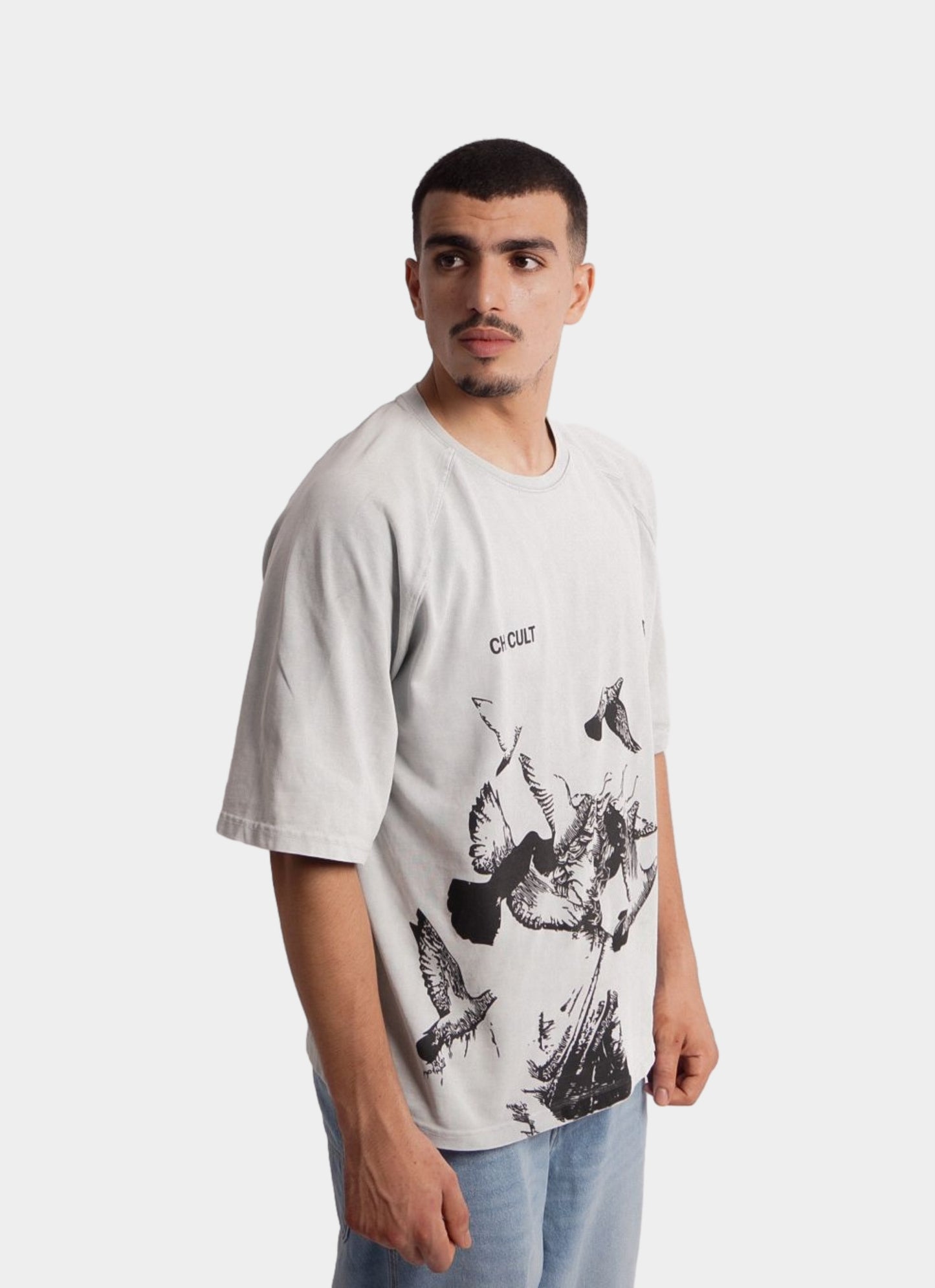 CH CULT oversize t-shirt - WASHED GREY