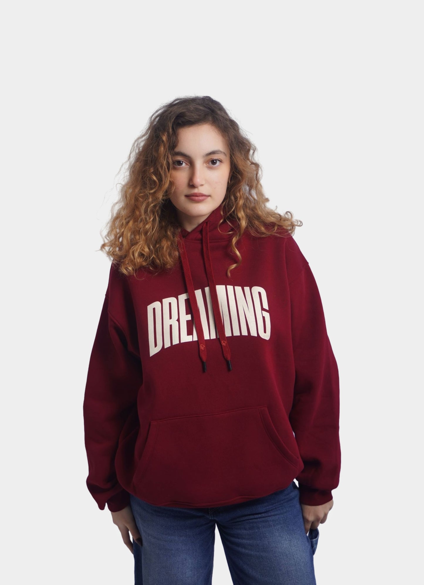 BURGUNDY HOODIE ' DREAMING '