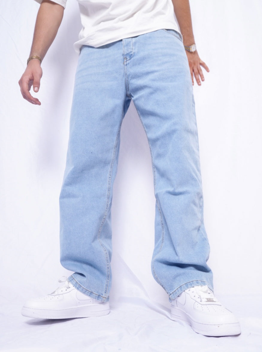 SIMPLE BAGGY JEANS - bleu clair