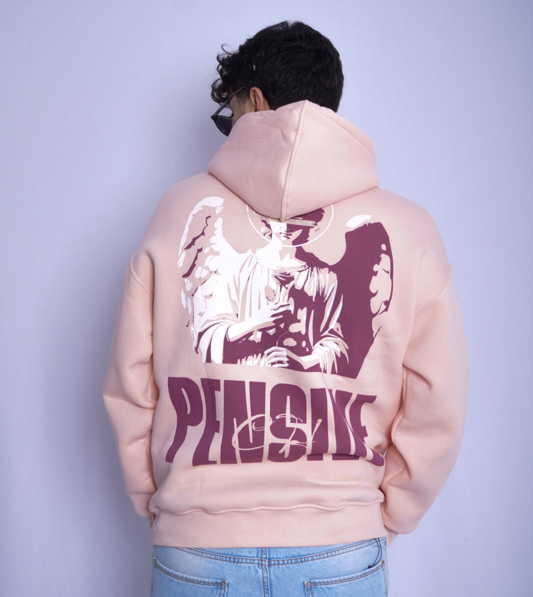 PINK HOODIE ' PENSIVE '