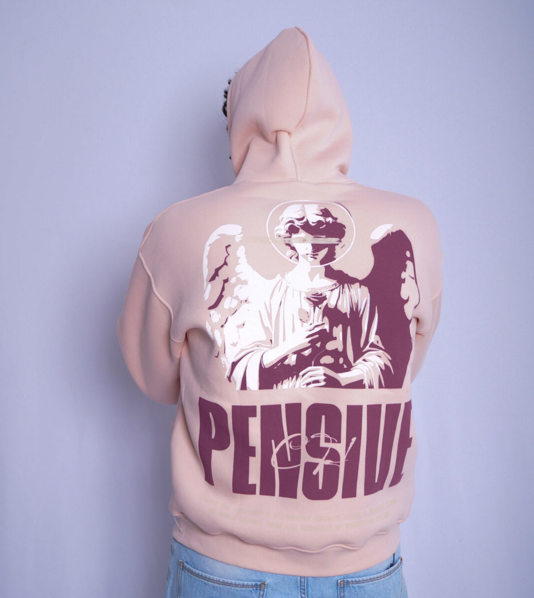 PINK HOODIE ' PENSIVE '