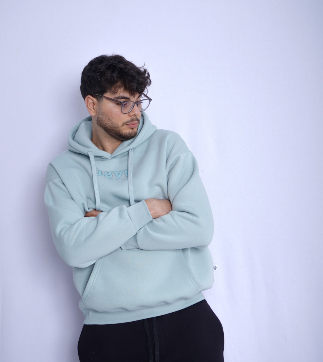 WATER GREEN HOODIE ' TRAP LIFE '