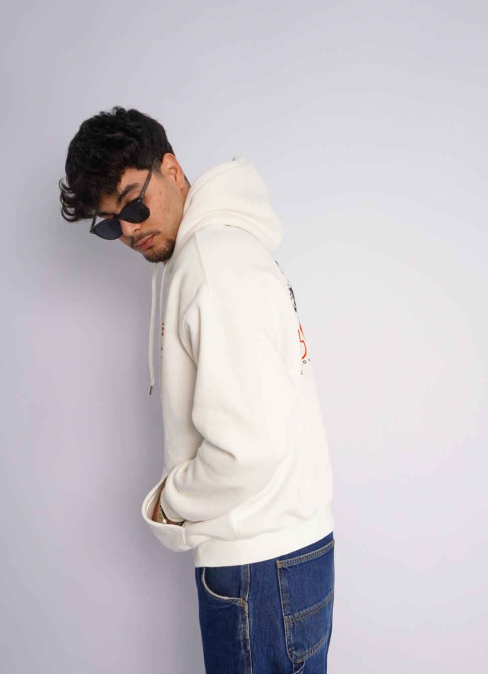 WHITE HOODIE ' LA FAMIGLIA '
