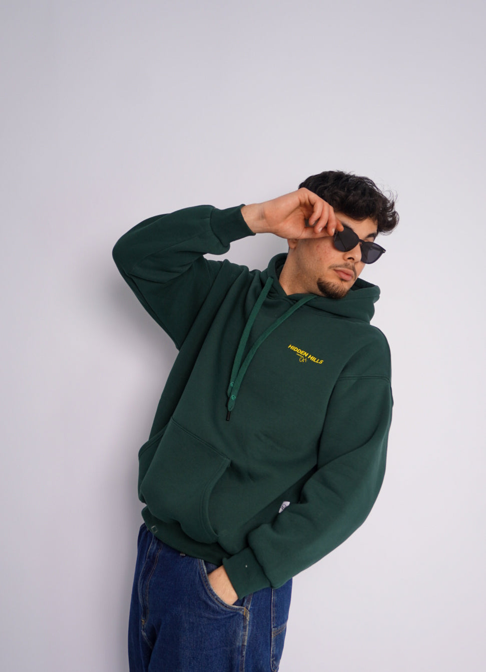GREEN HOODIE ' HIDDEN HILLS '