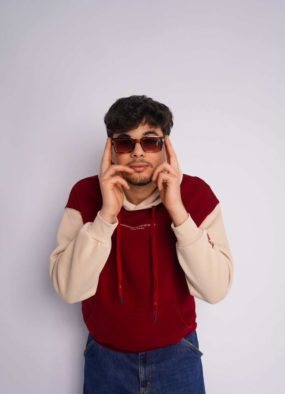BURGUNDY HOODIE ' CARTHAGE '