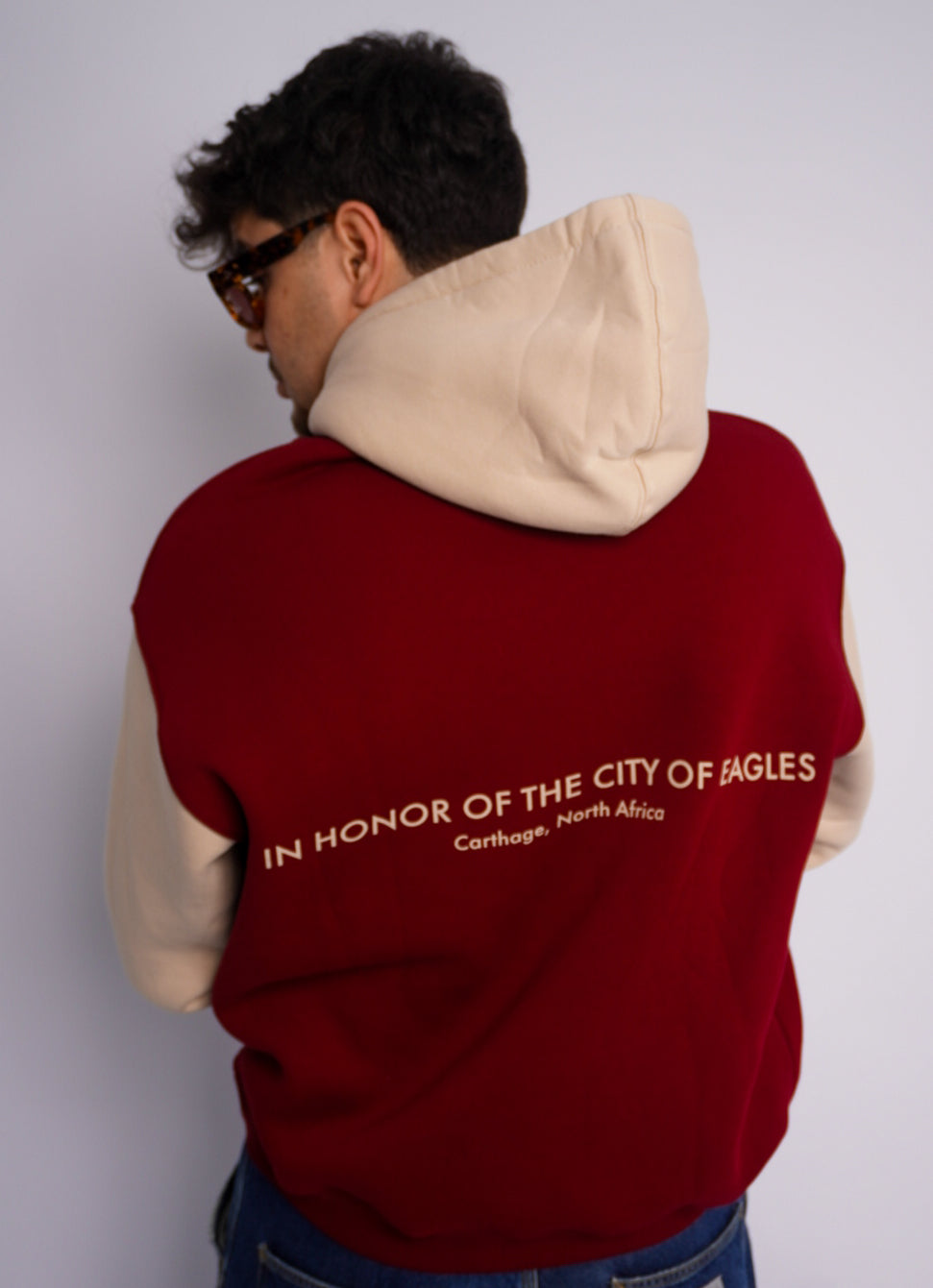 BURGUNDY HOODIE ' CARTHAGE '