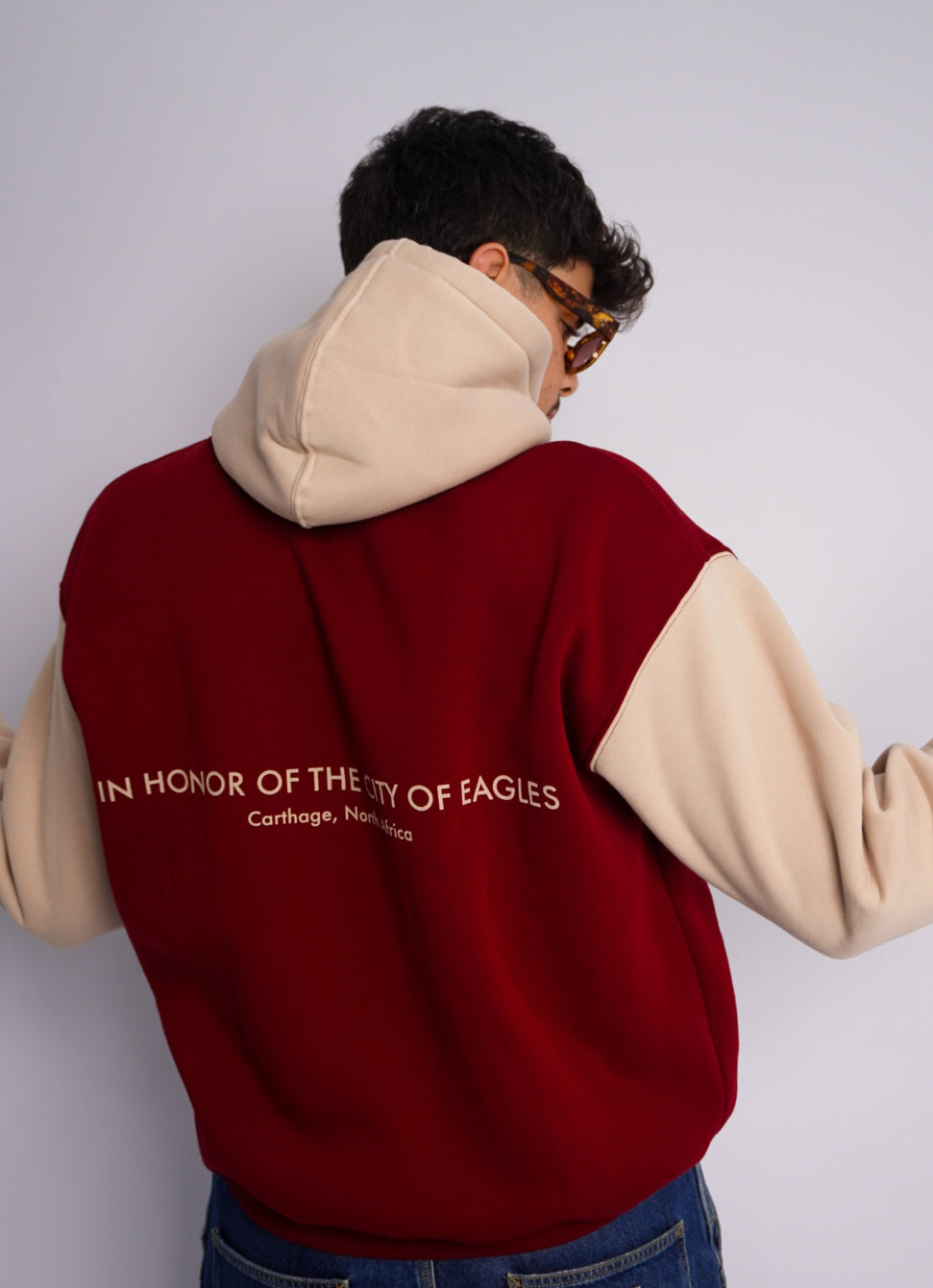 BURGUNDY HOODIE ' CARTHAGE '