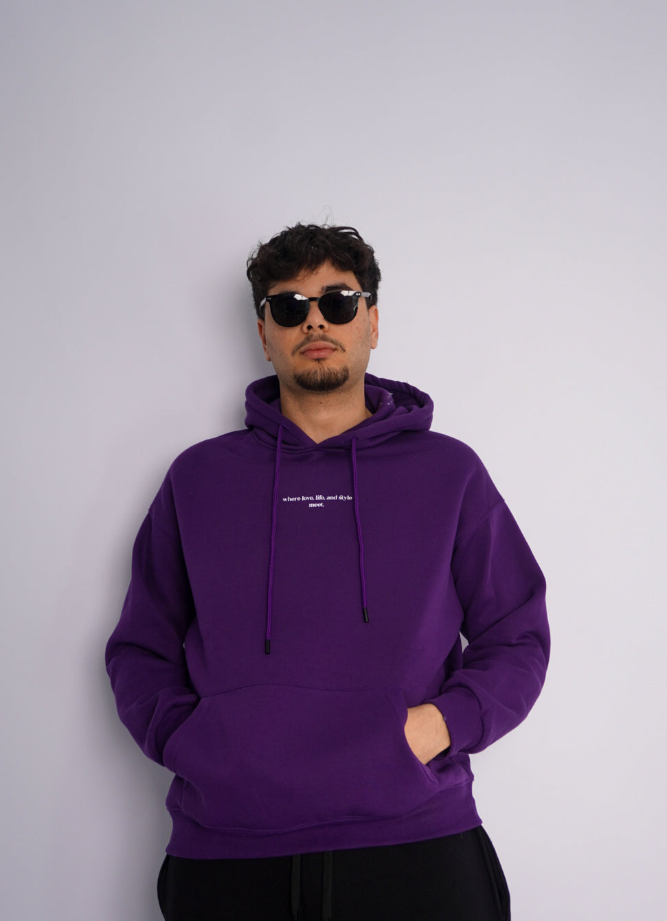 PURPLE HOODIE ' LOVE '