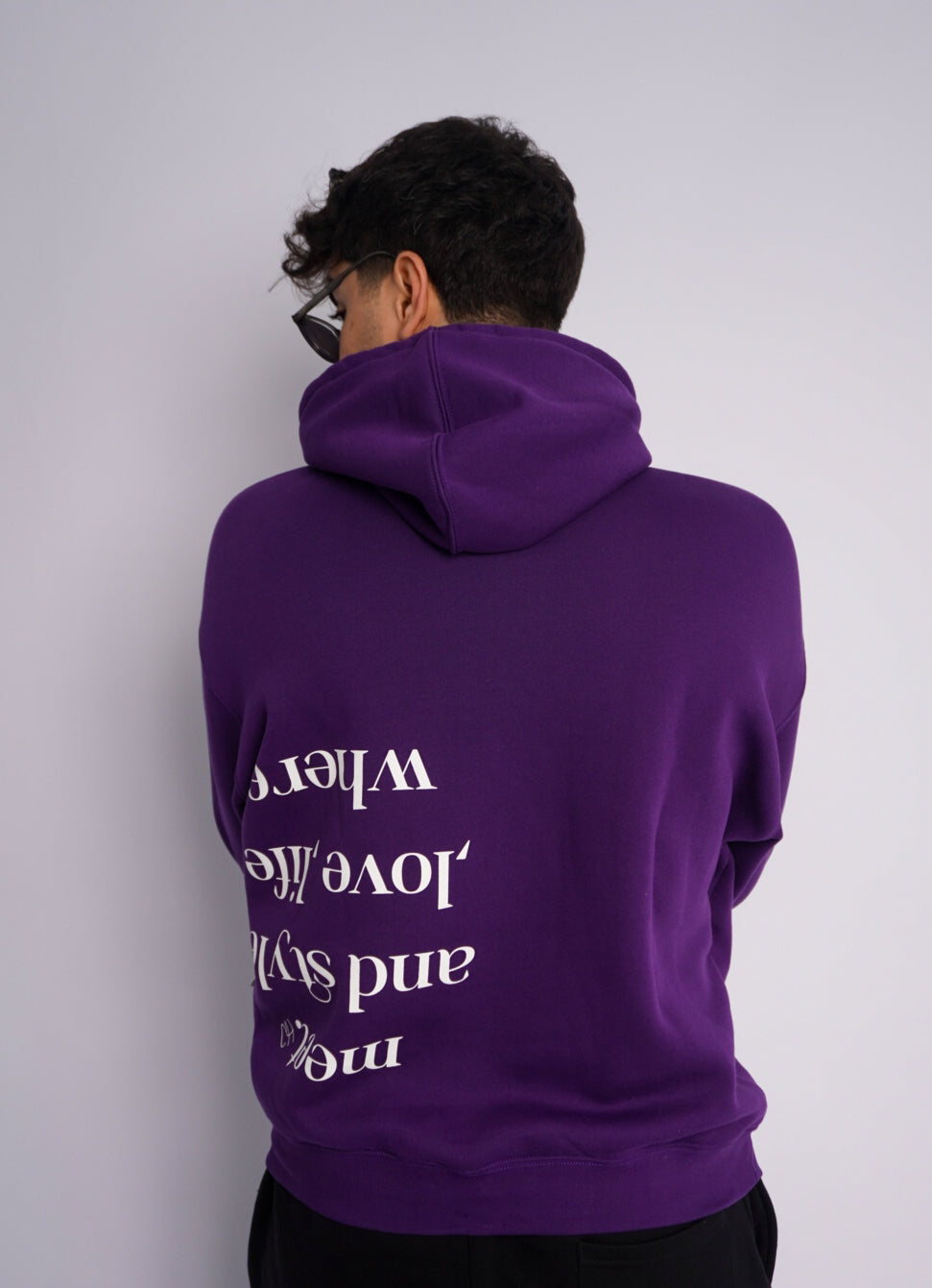 PURPLE HOODIE ' LOVE '