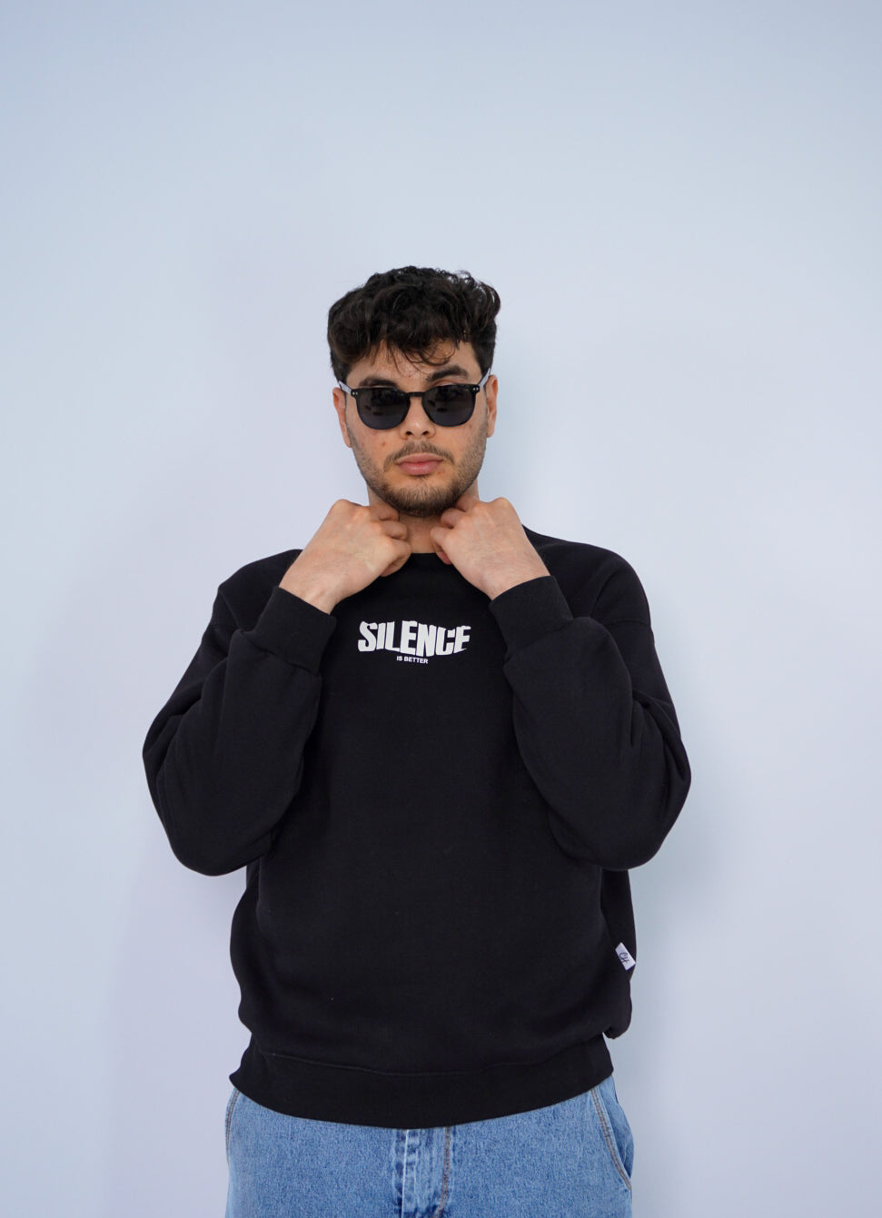 BLACK SWEAT SHIRT ' SILENCE '