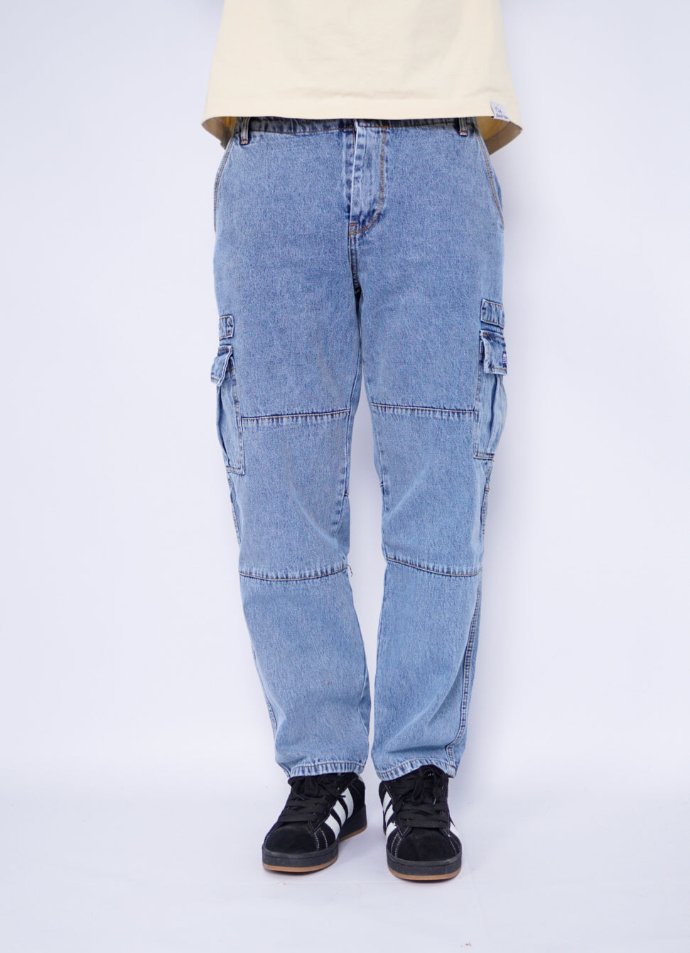 BAGGY CARGO - 01 BLEU JEANS