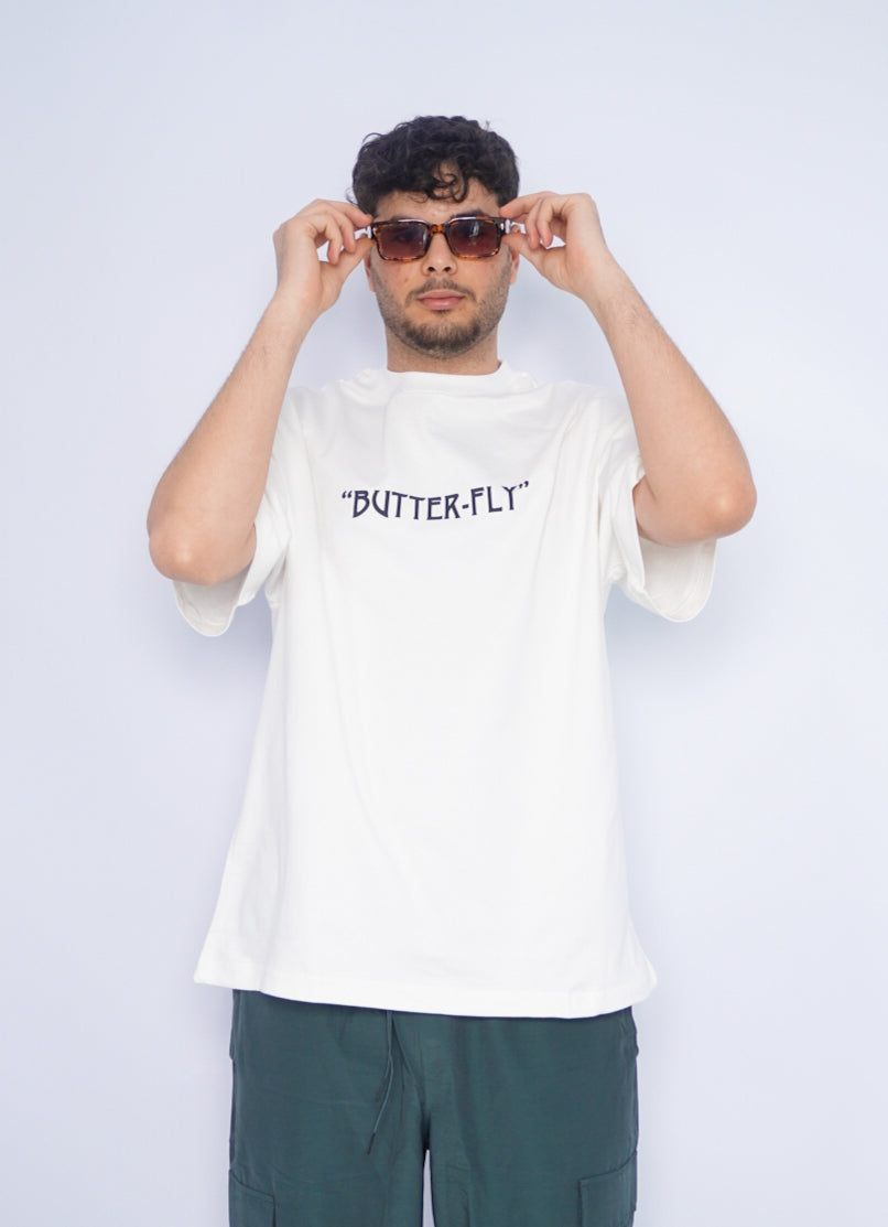 BUTTERFLY oversize t-shirt - WHITE