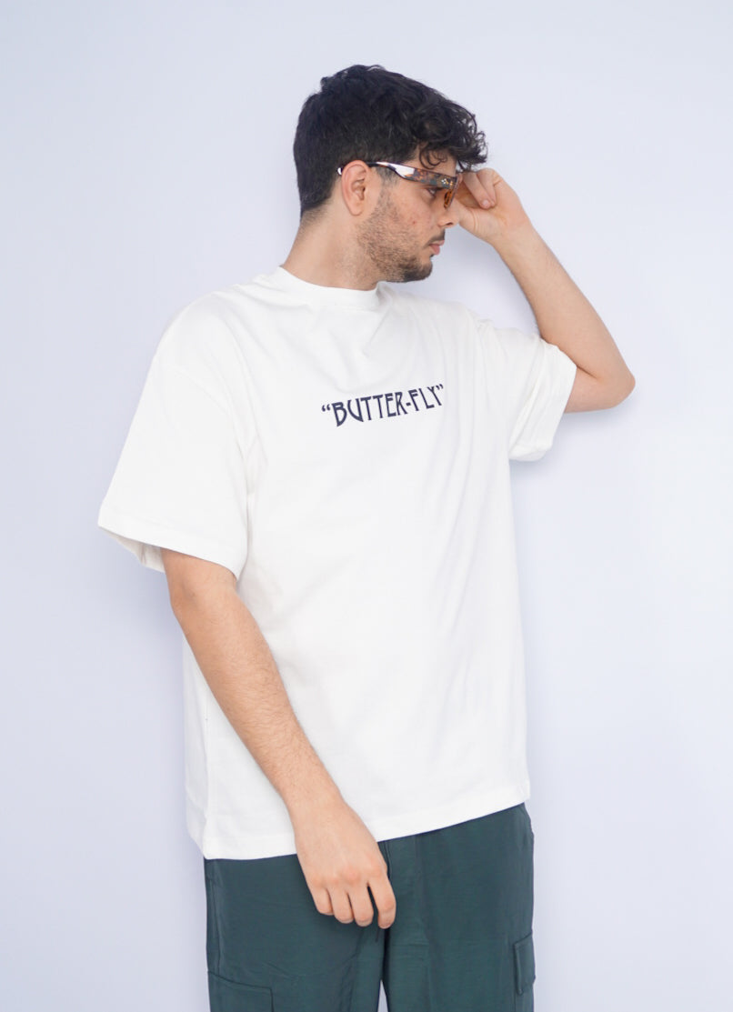 BUTTERFLY oversize t-shirt - WHITE