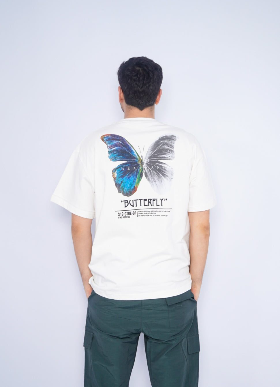 BUTTERFLY oversize t-shirt - WHITE