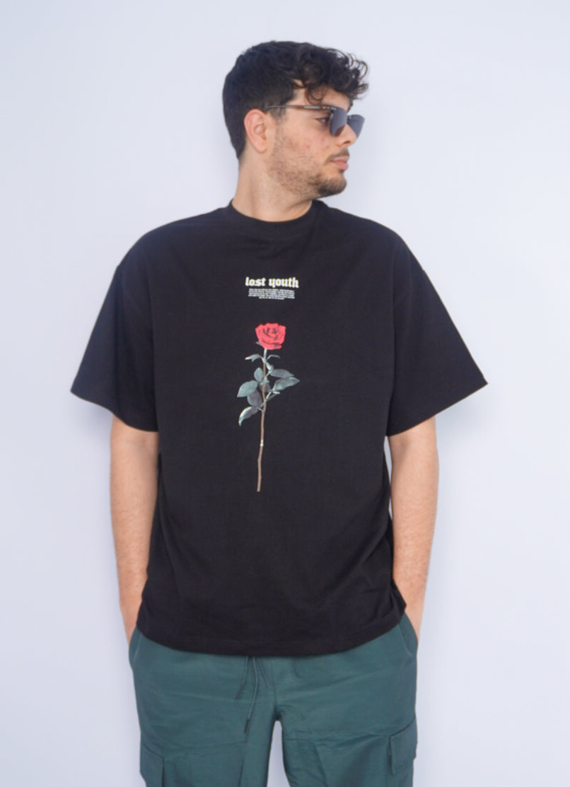 LOST YOUTH oversize t-shirt - BLACK