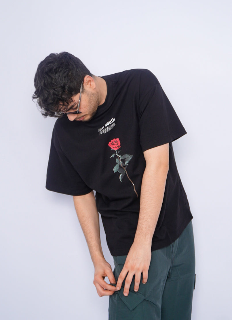 LOST YOUTH oversize t-shirt - BLACK