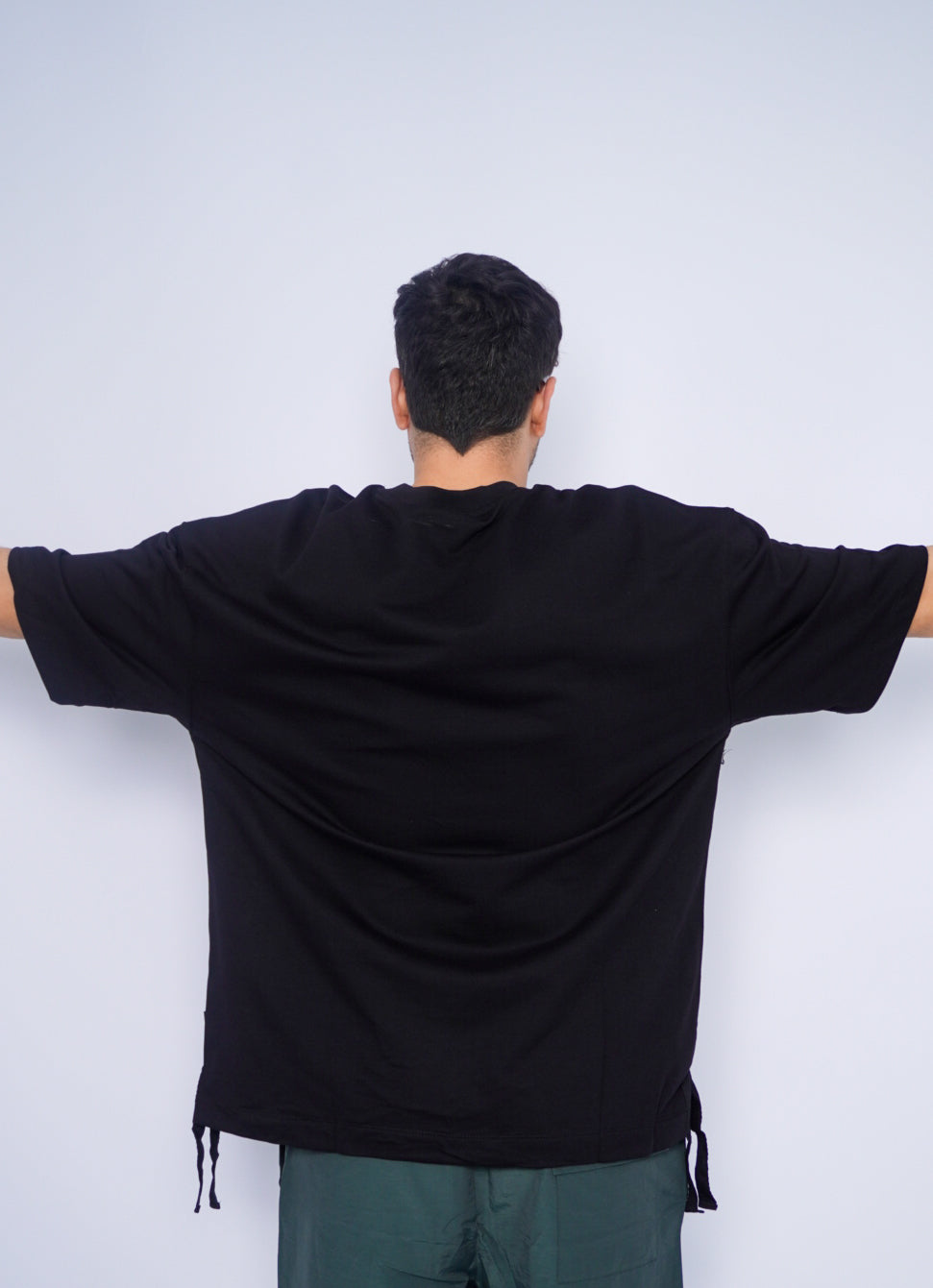 SIMPLE oversize t-shirt - BLACK