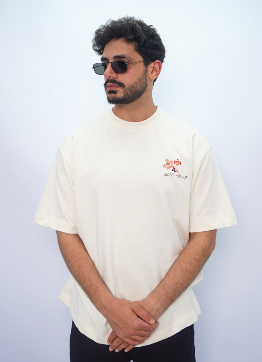 SECRET HIDEOUT oversize t-shirt - BEIGE