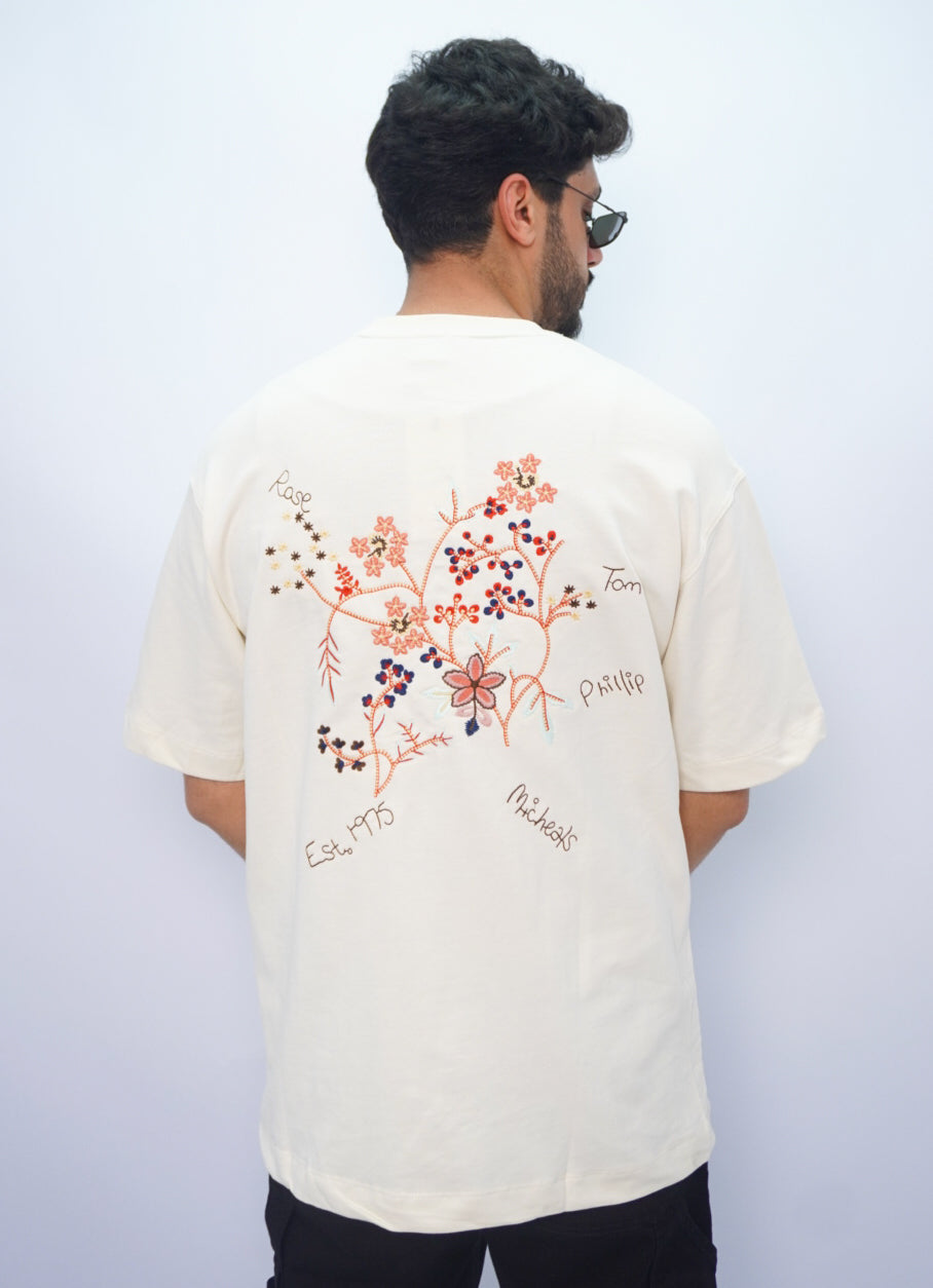 SECRET HIDEOUT oversize t-shirt - BEIGE