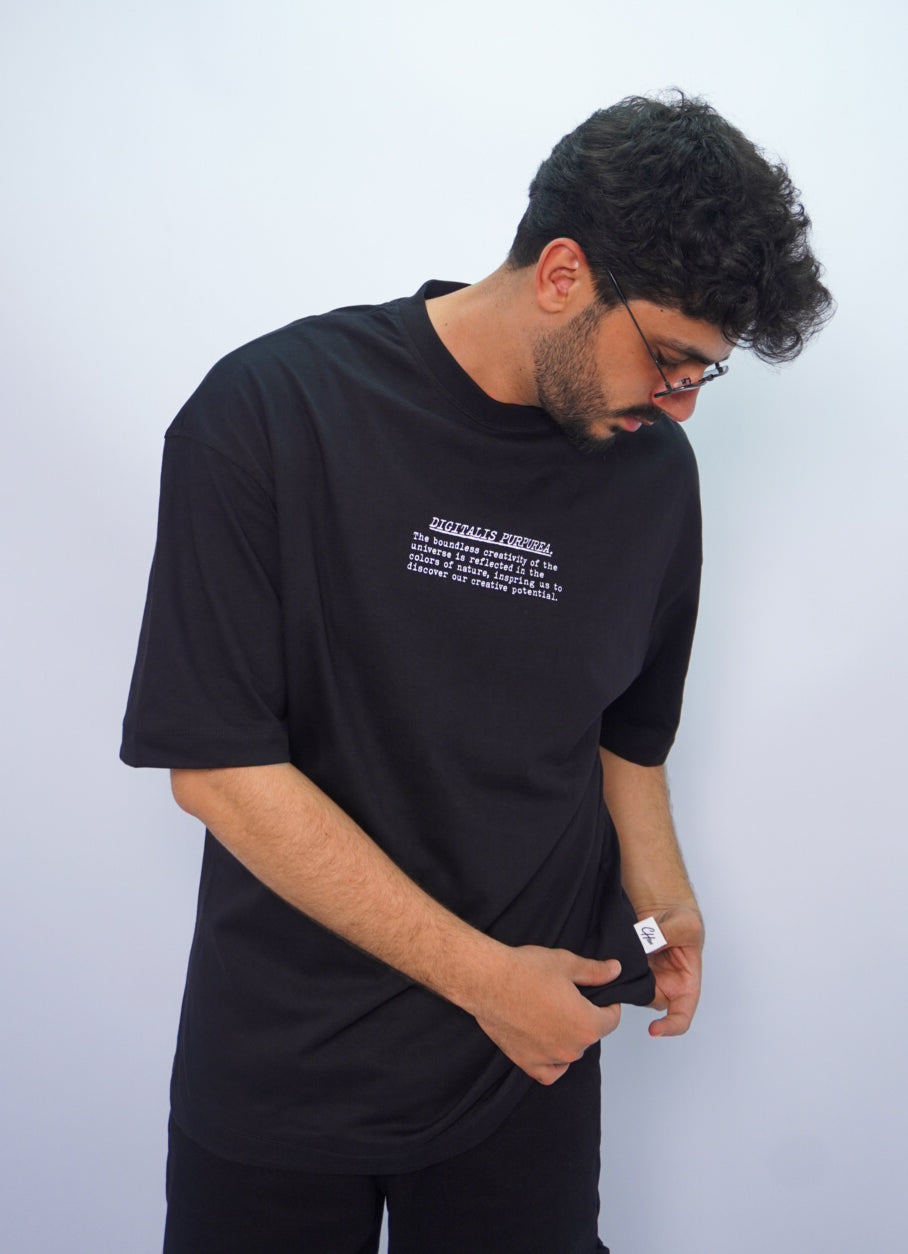 PURPUREA oversize t-shirt - BLACK