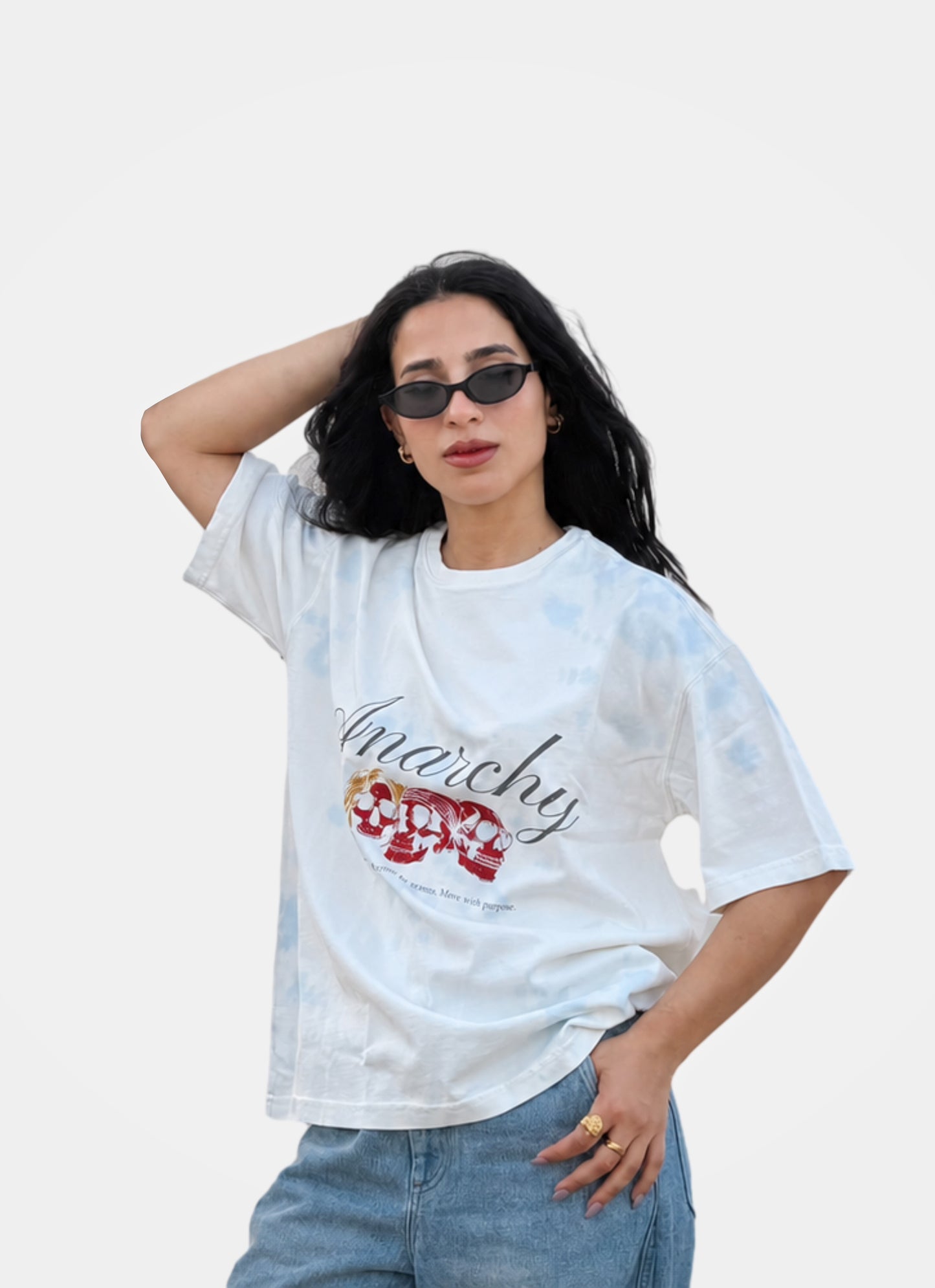 ANARCHY oversize t-shirt - WHITE