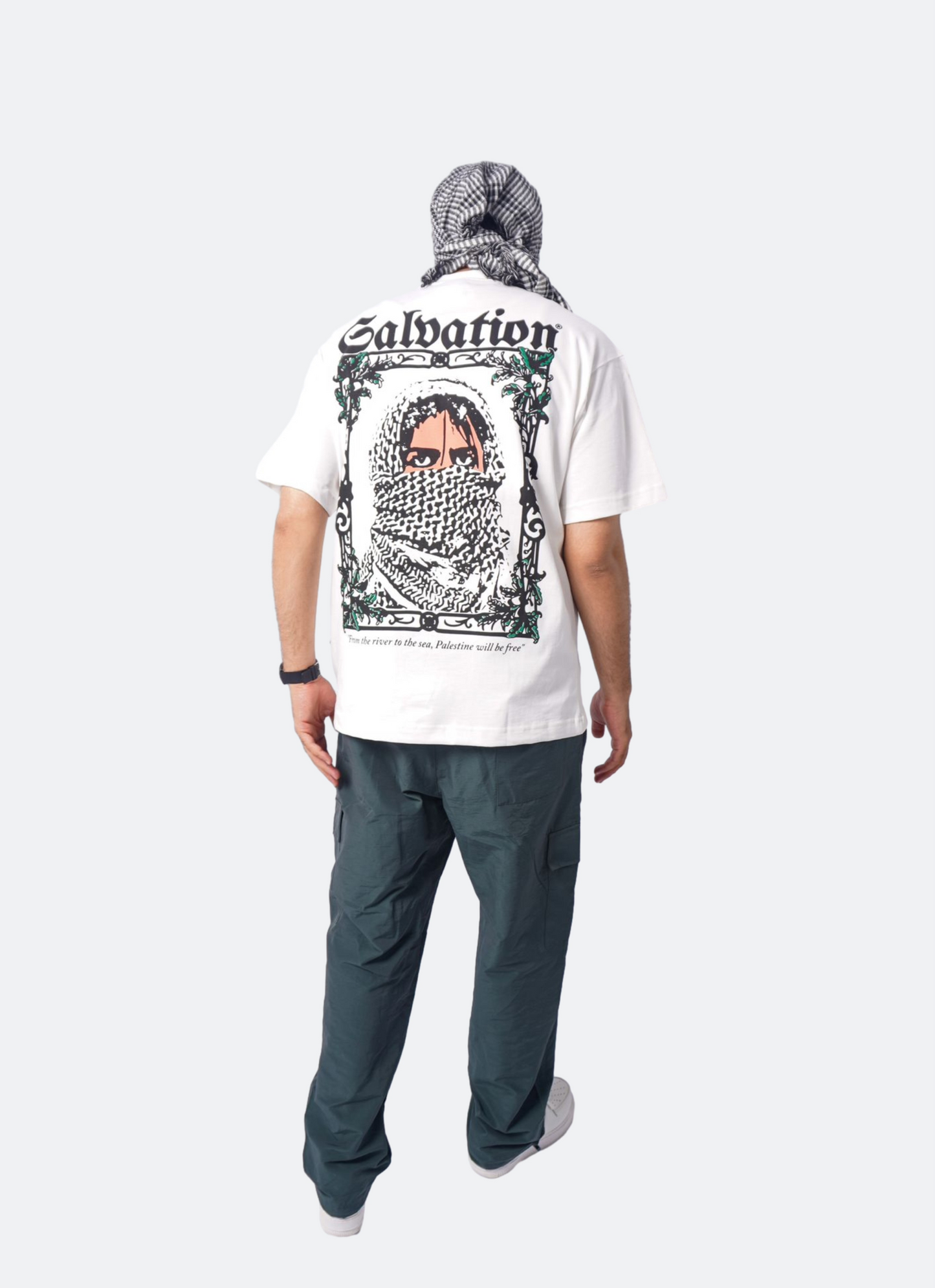 GALUATION oversize t-shirt - WHITE