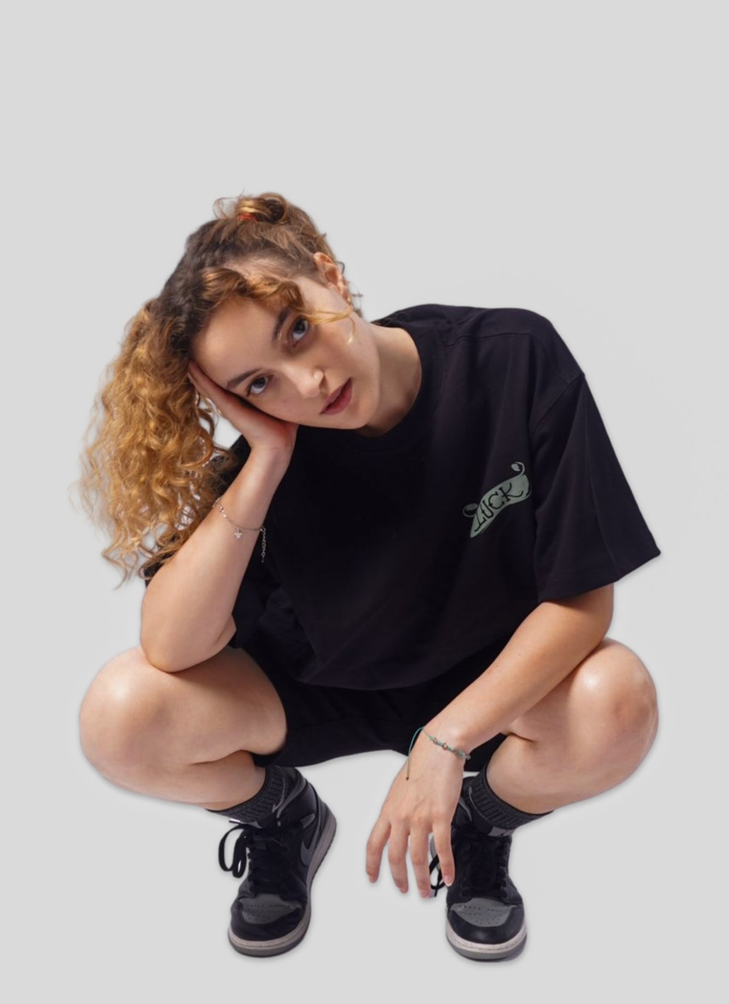 LUCK oversize t-shirt - BLACK