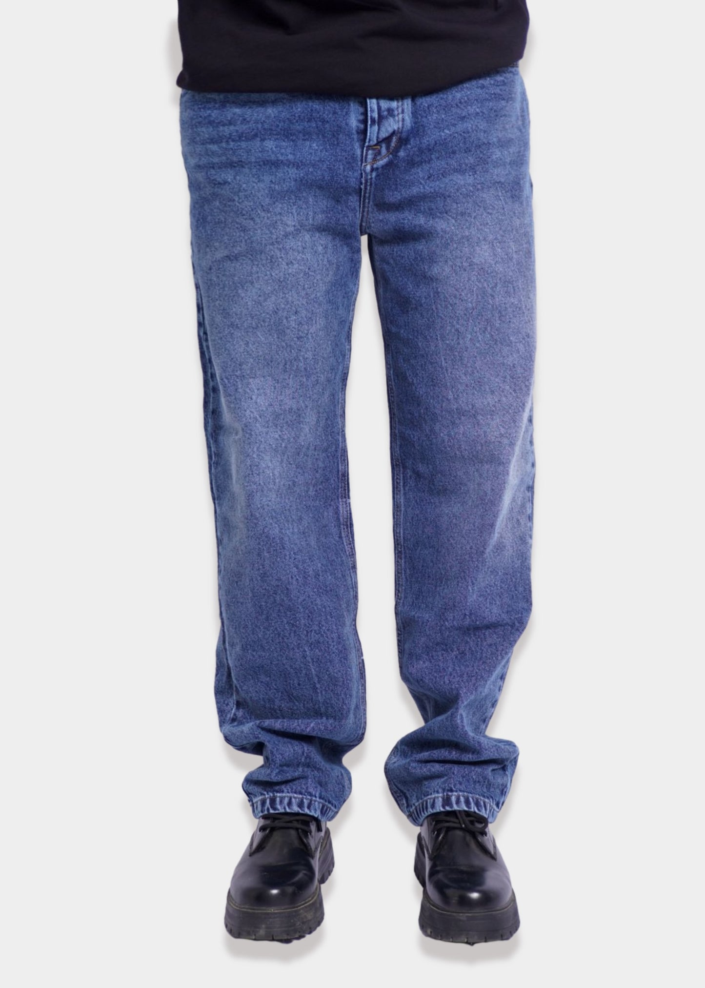 SIMPLE BAGGY JEANS - NAVY BLEU