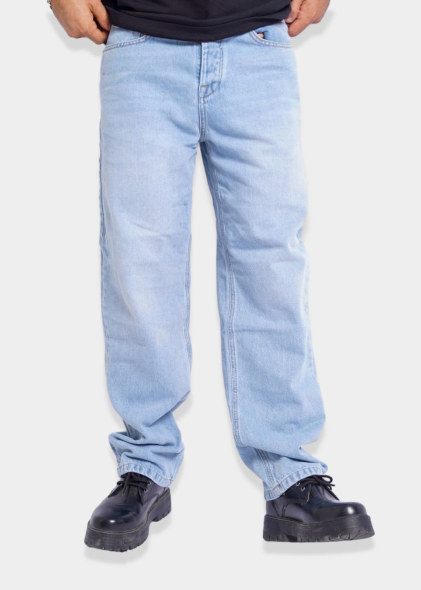 SIMPLE BAGGY JEANS - BLEU CLAIR