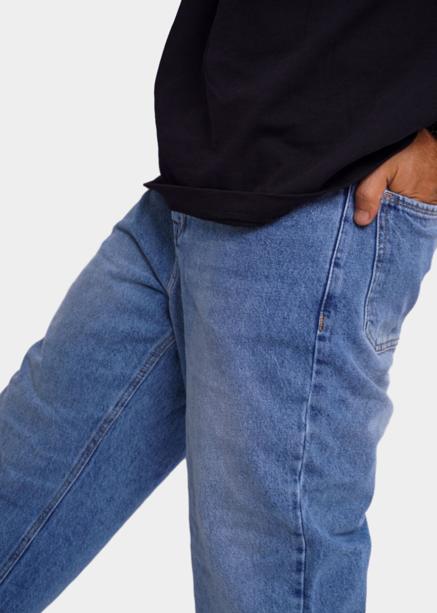 SIMPLE BAGGY JEANS - MEDIUM BLEU
