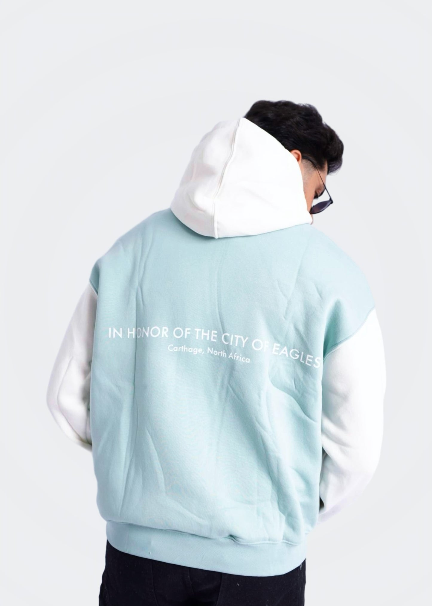 WHITE & GREENWATER HOODIE ' CITY OF EAGLES '