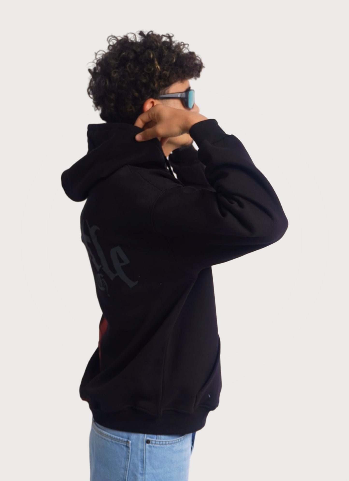 BLACK HOODIE ' HUSTLE '