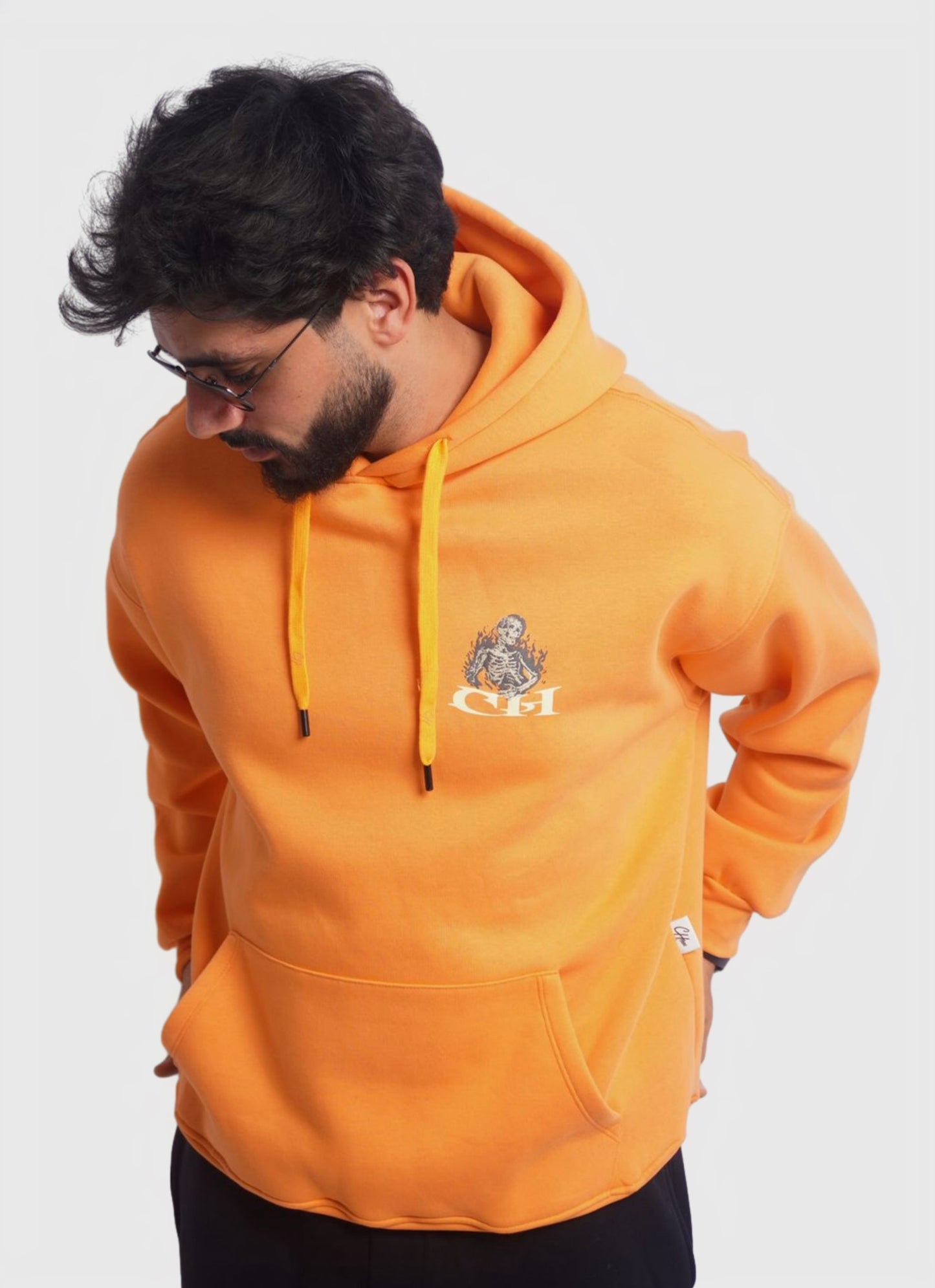 SOFT ORANGE HOODIE ' VAMOS FEUGO '
