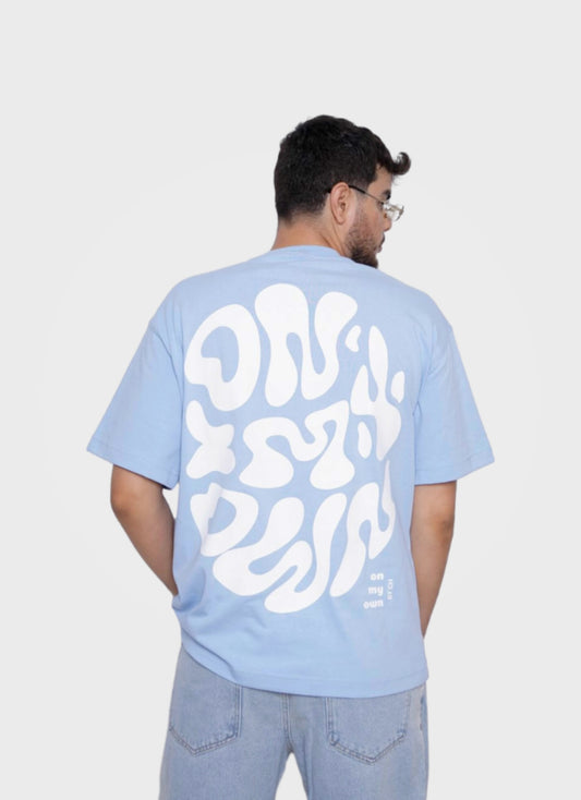 ON MY WAY oversize t-shirt - BLEU
