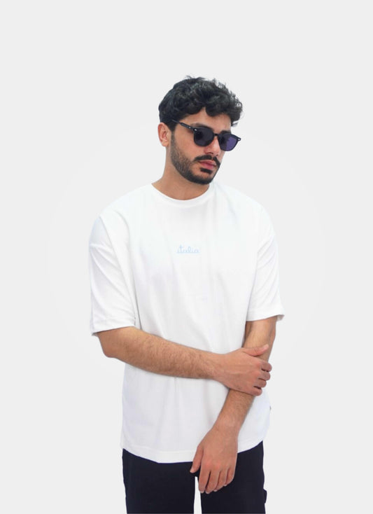 ITALIA oversize t-shirt - WHITE