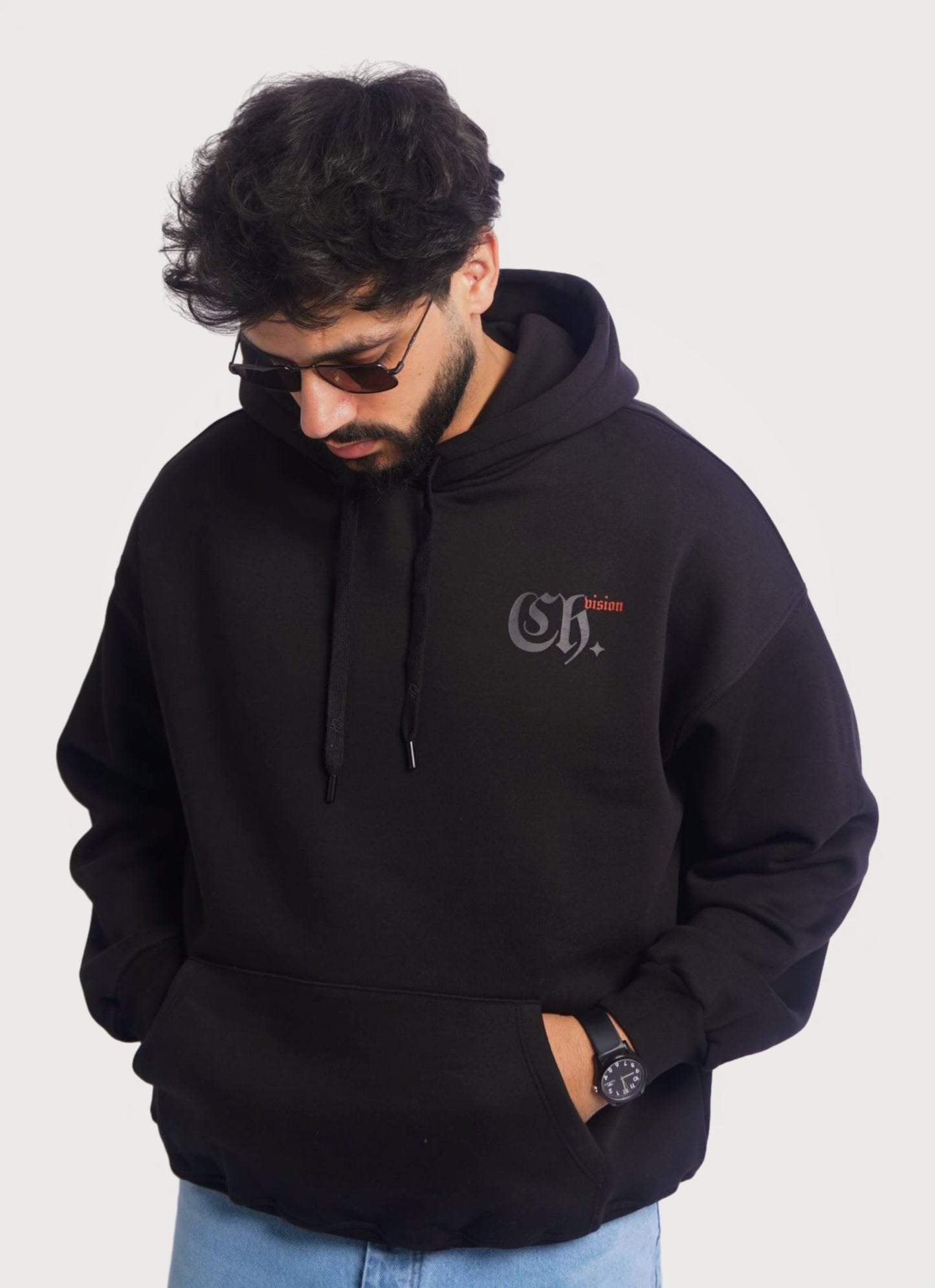 BLACK HOODIE ' HUSTLE '