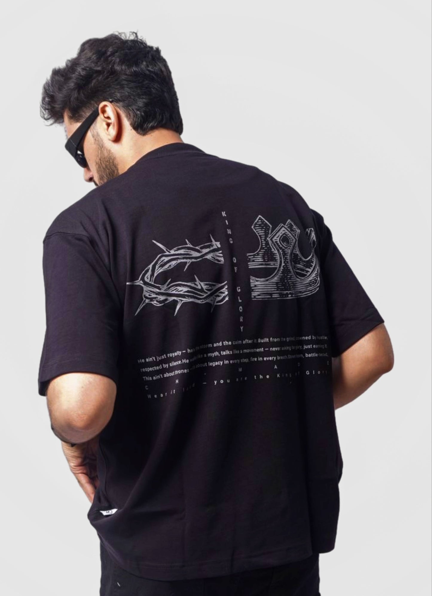 King oversize t-shirt - BLACKi