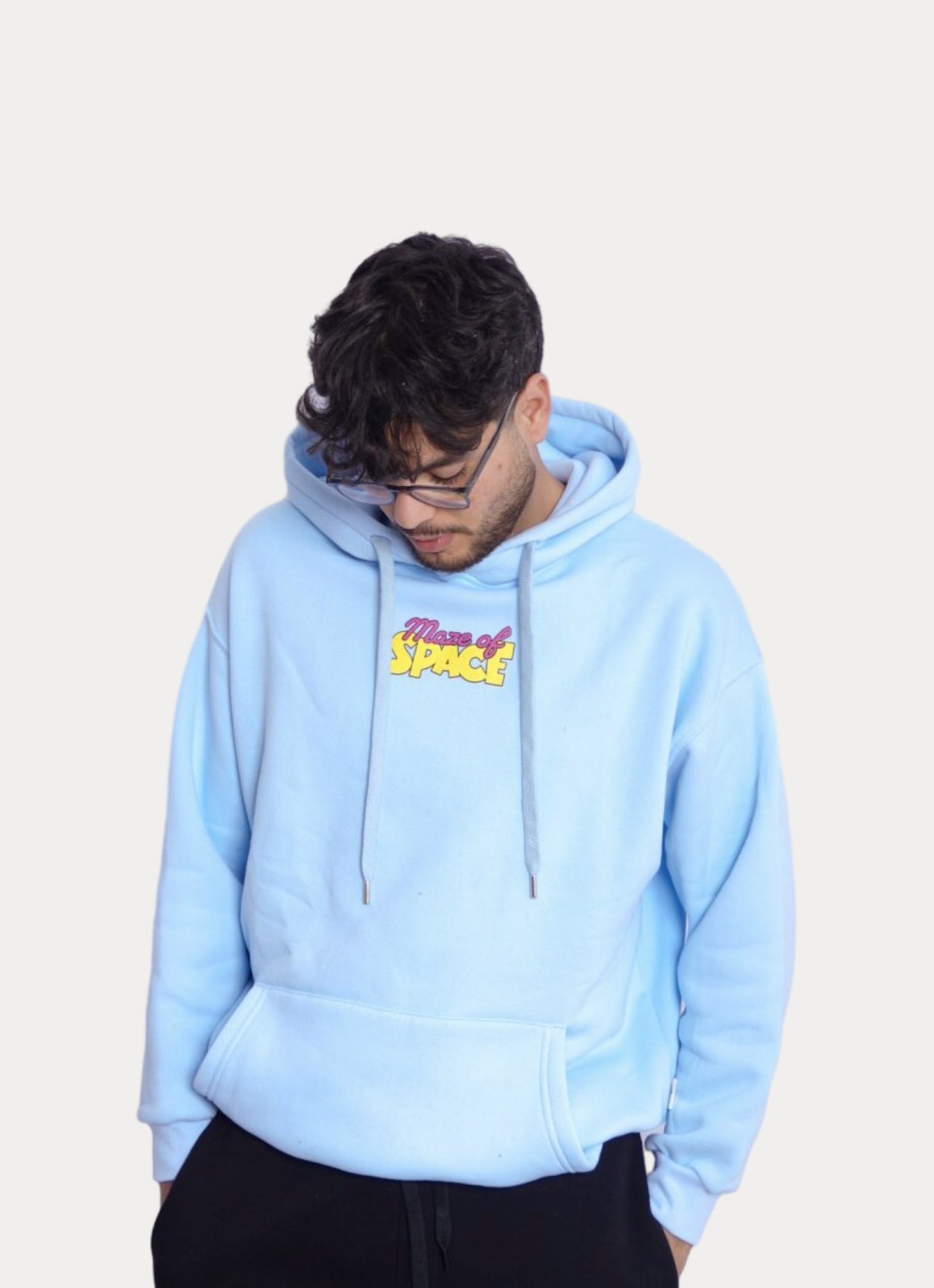 SKY BLEU HOODIE ' MAZE OF SPACE '