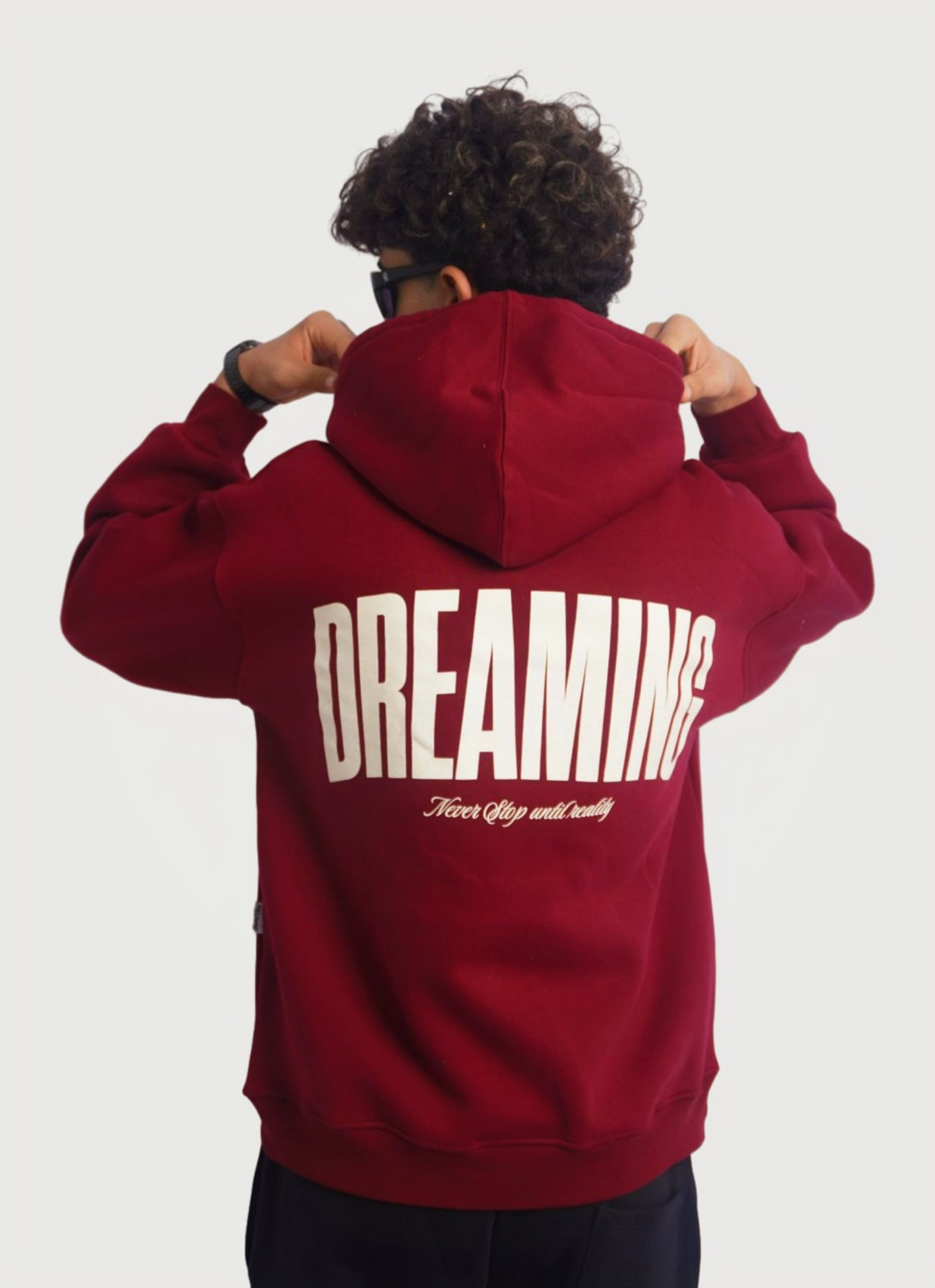 BURGUNDY HOODIE ' DREAMING '