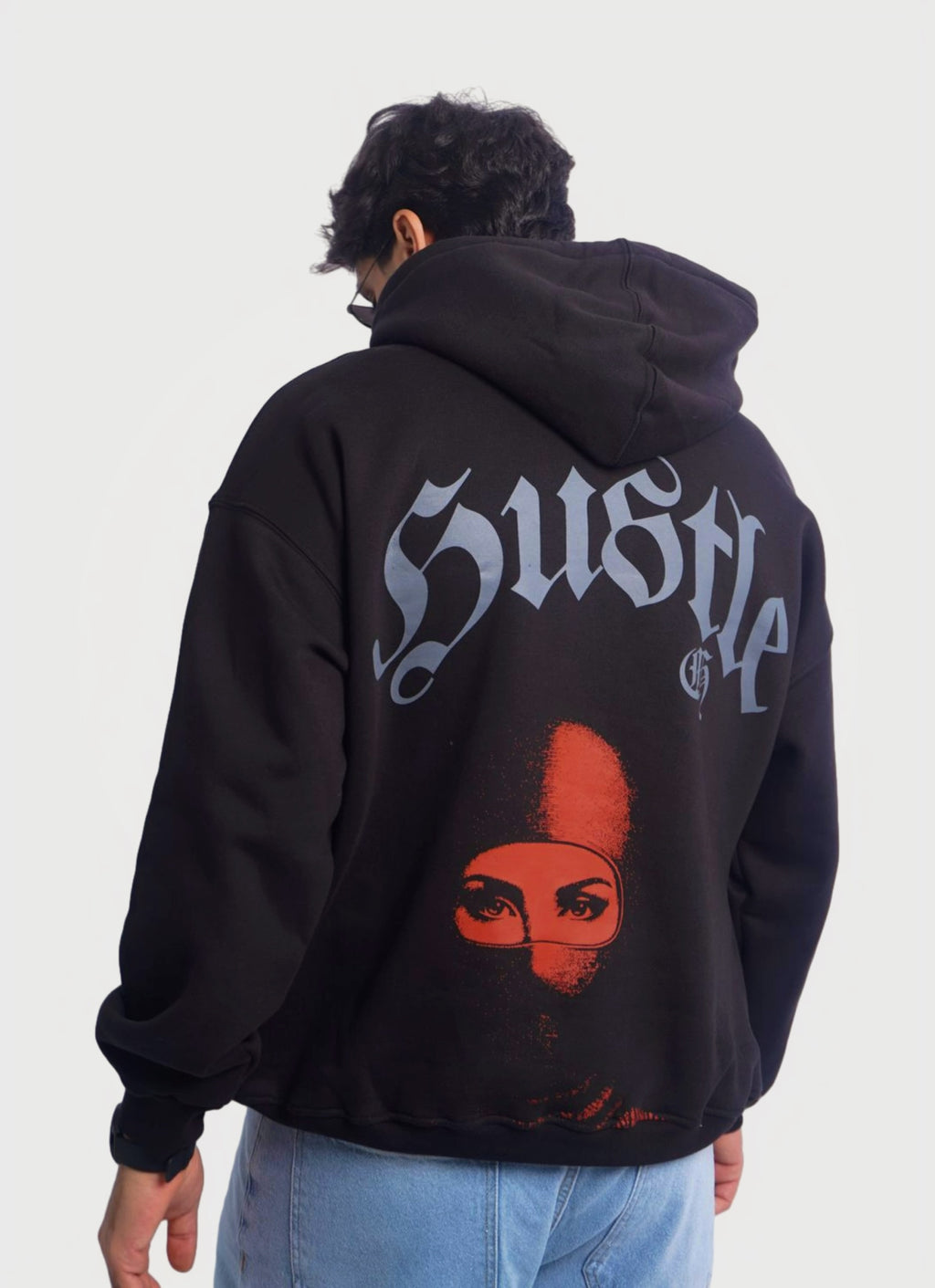BLACK HOODIE ' HUSTLE '