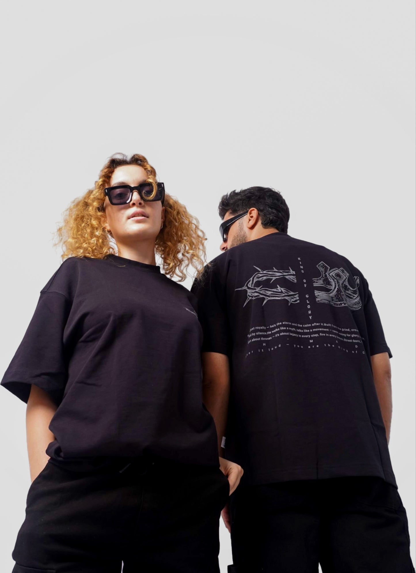 King oversize t-shirt - BLACKi