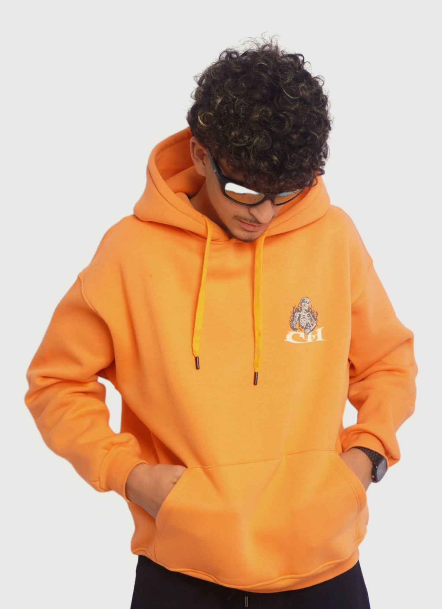 SOFT ORANGE HOODIE ' VAMOS FEUGO '