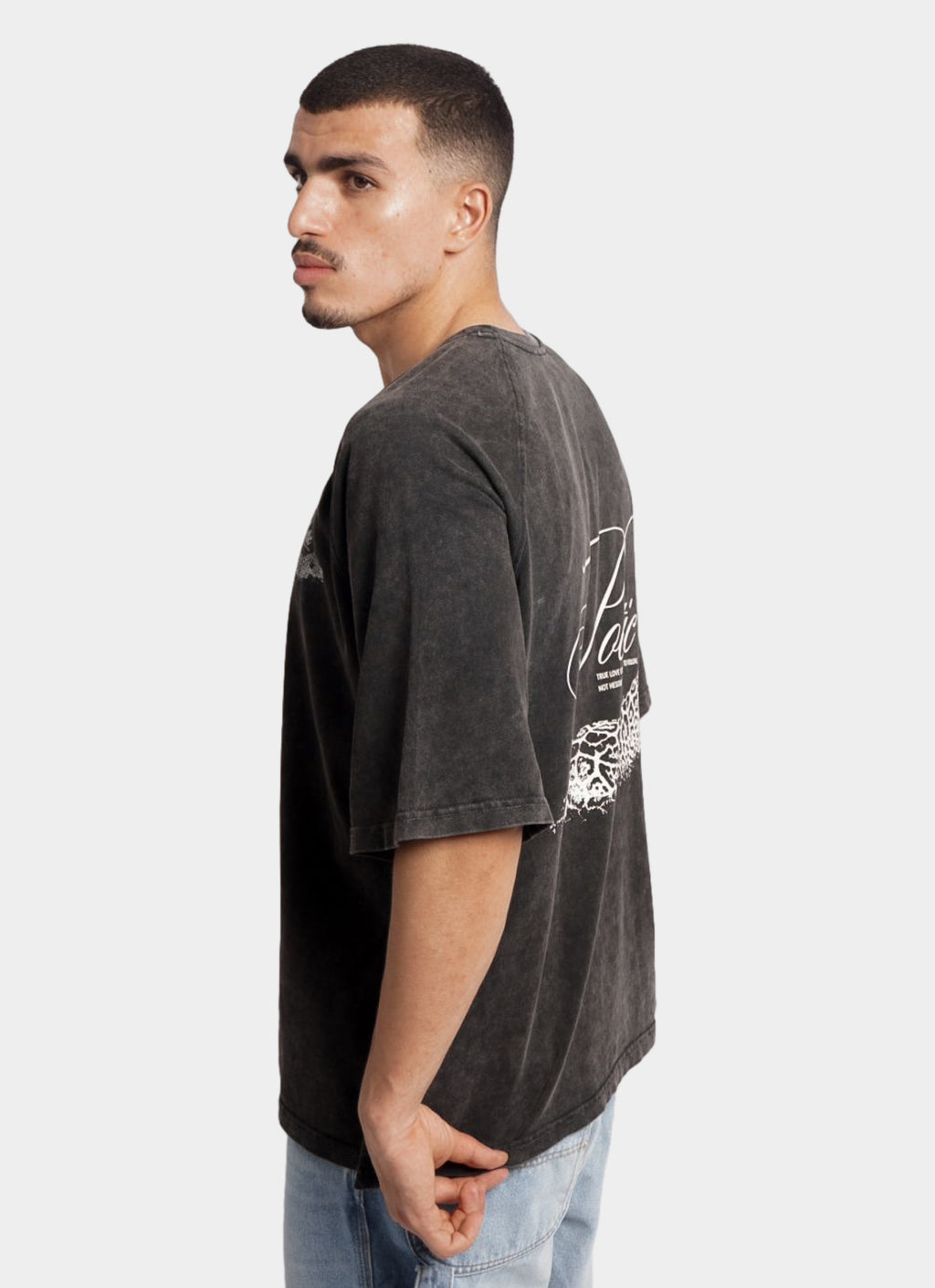 POETIC oversize t-shirt - WASHED BLACK