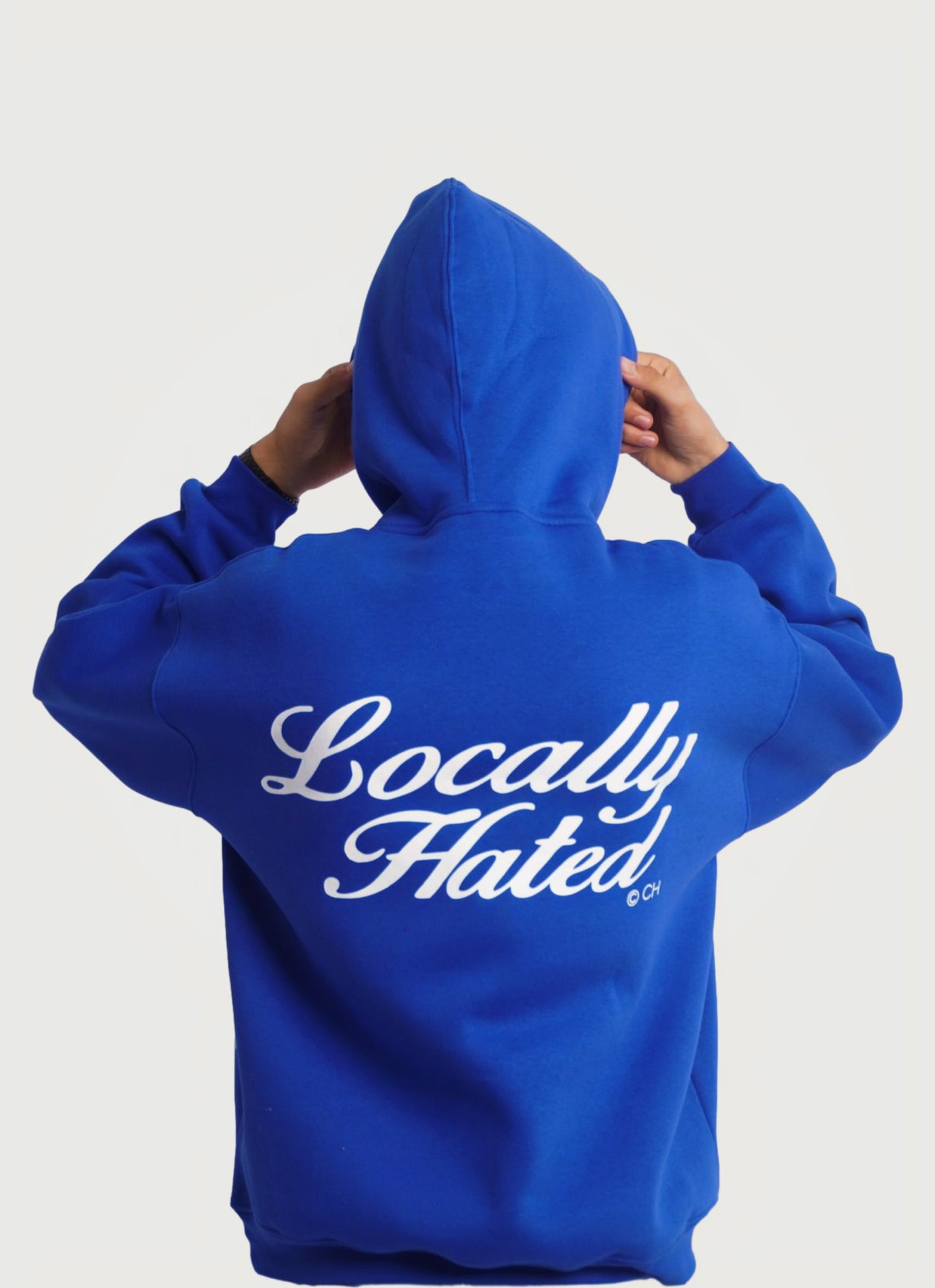 BLEU HOODIE ' LOCALLY HATED '