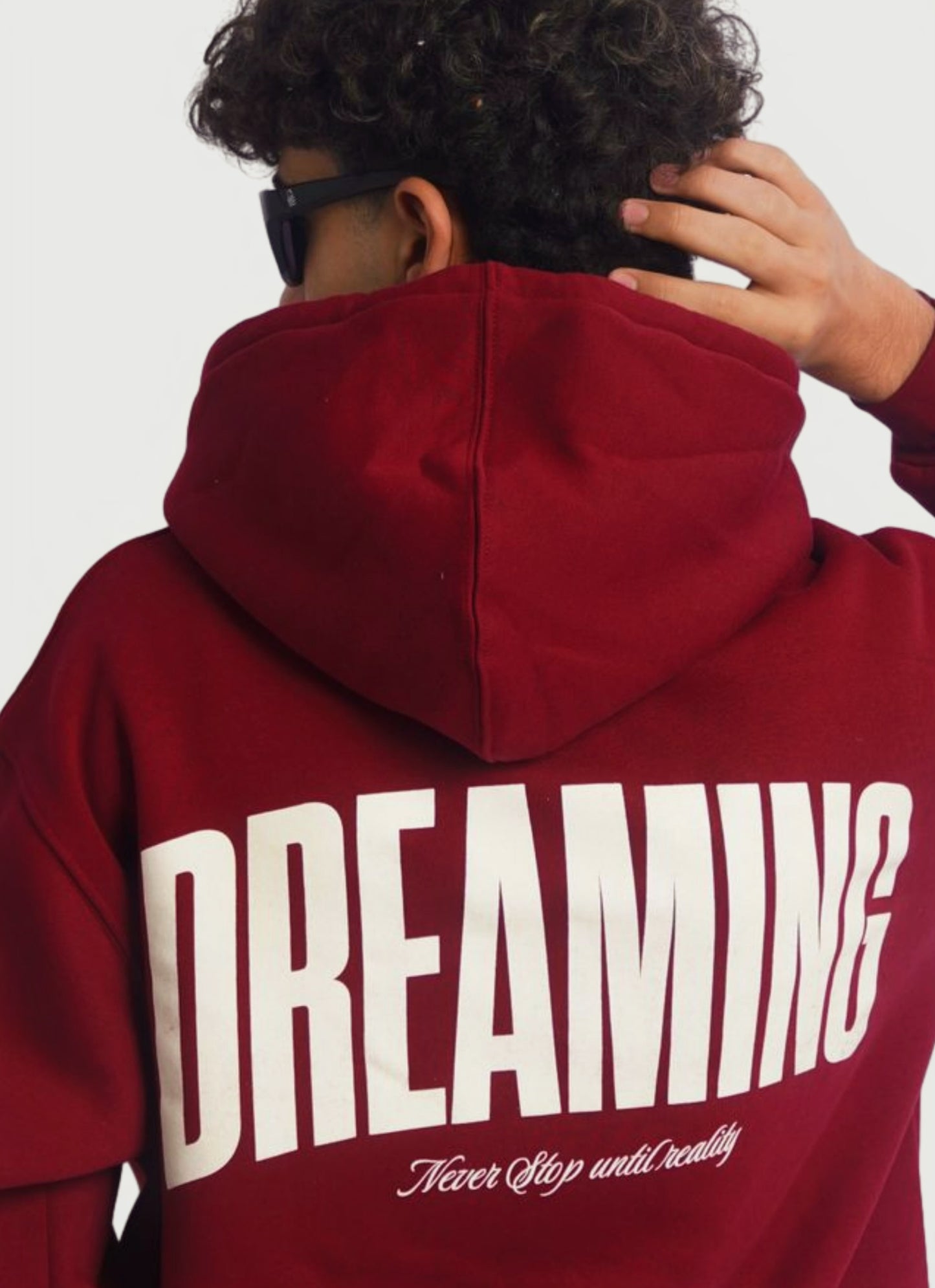 BURGUNDY HOODIE ' DREAMING '