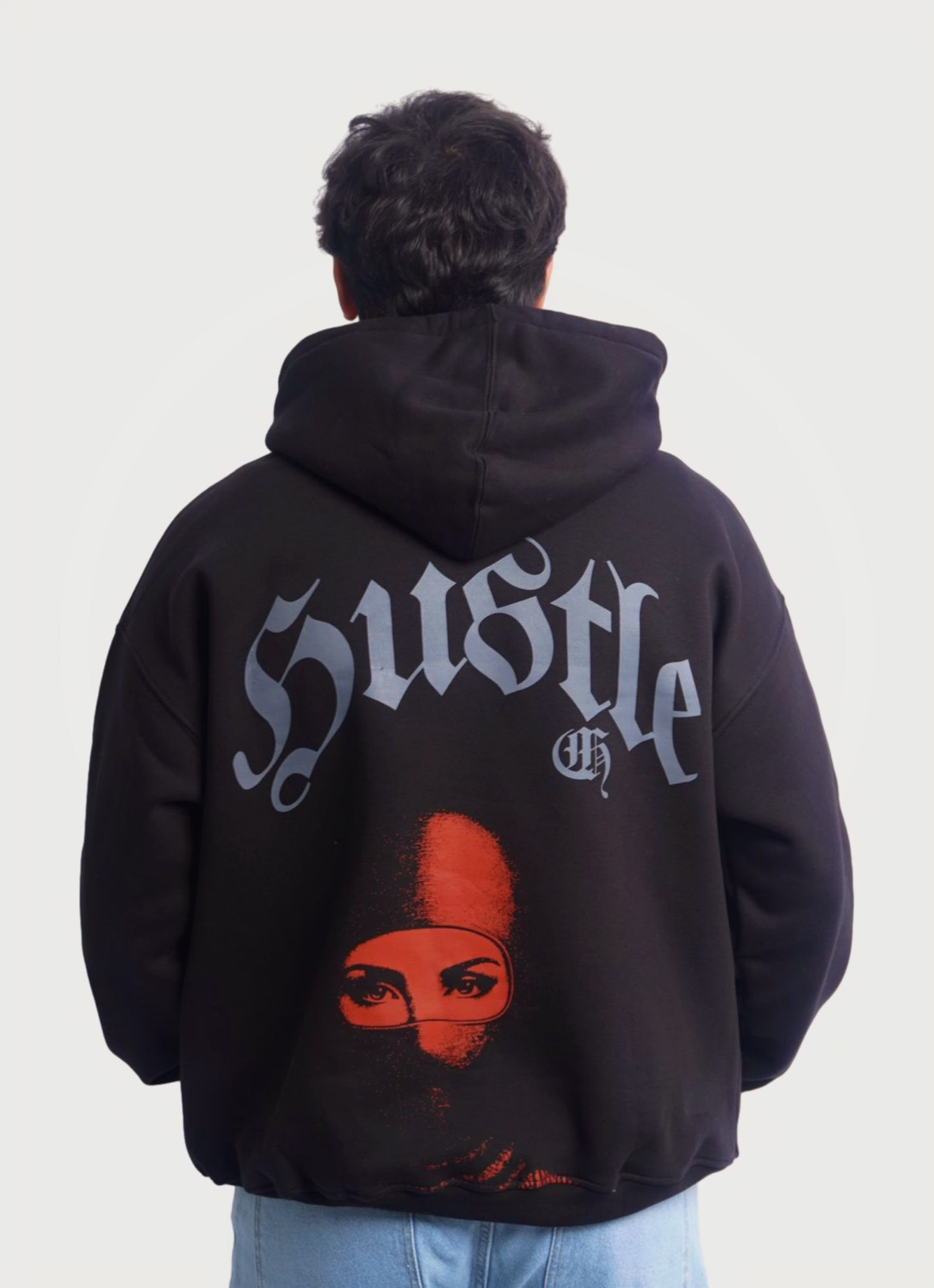 BLACK HOODIE ' HUSTLE '