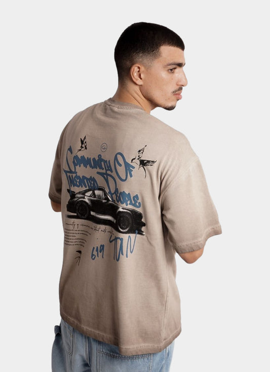 TALENTED PEOPLE oversize t-shirt - MOCHA