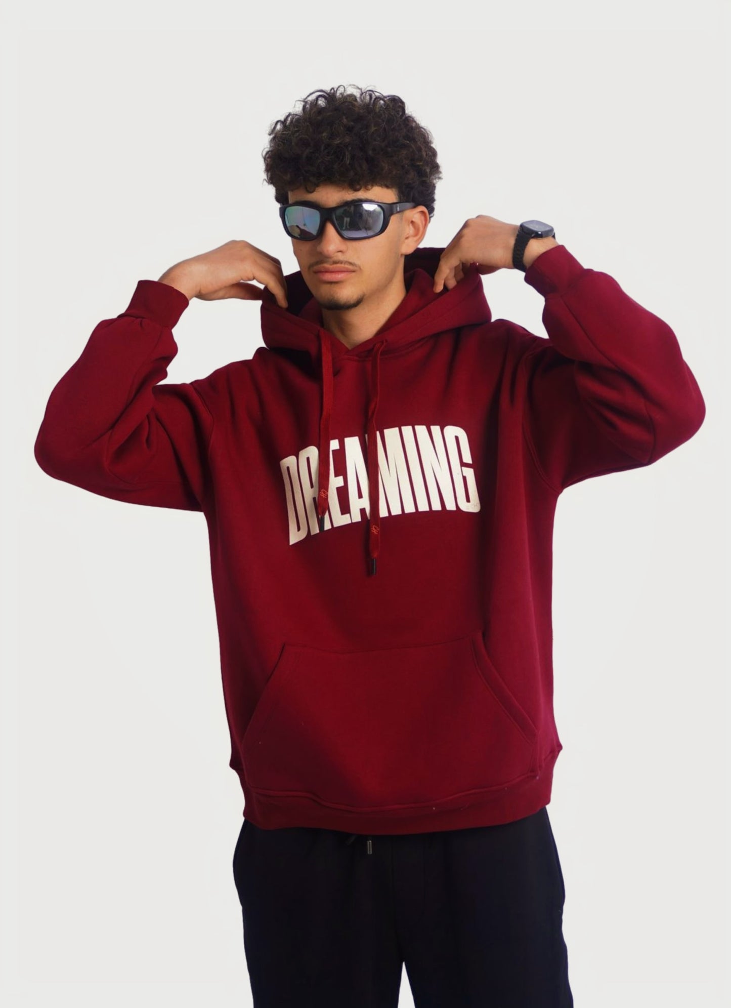 BURGUNDY HOODIE ' DREAMING '