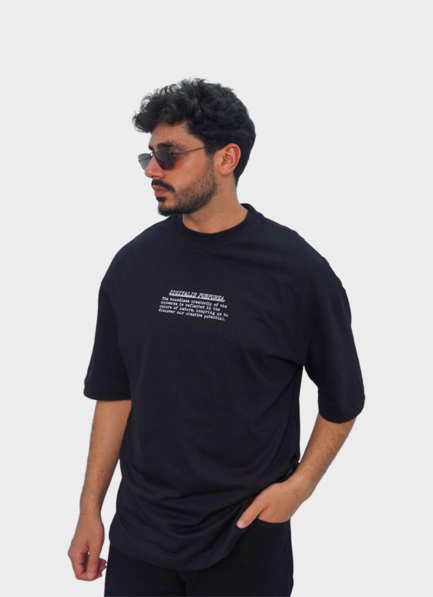 PURPUREA oversize t-shirt - BLACK