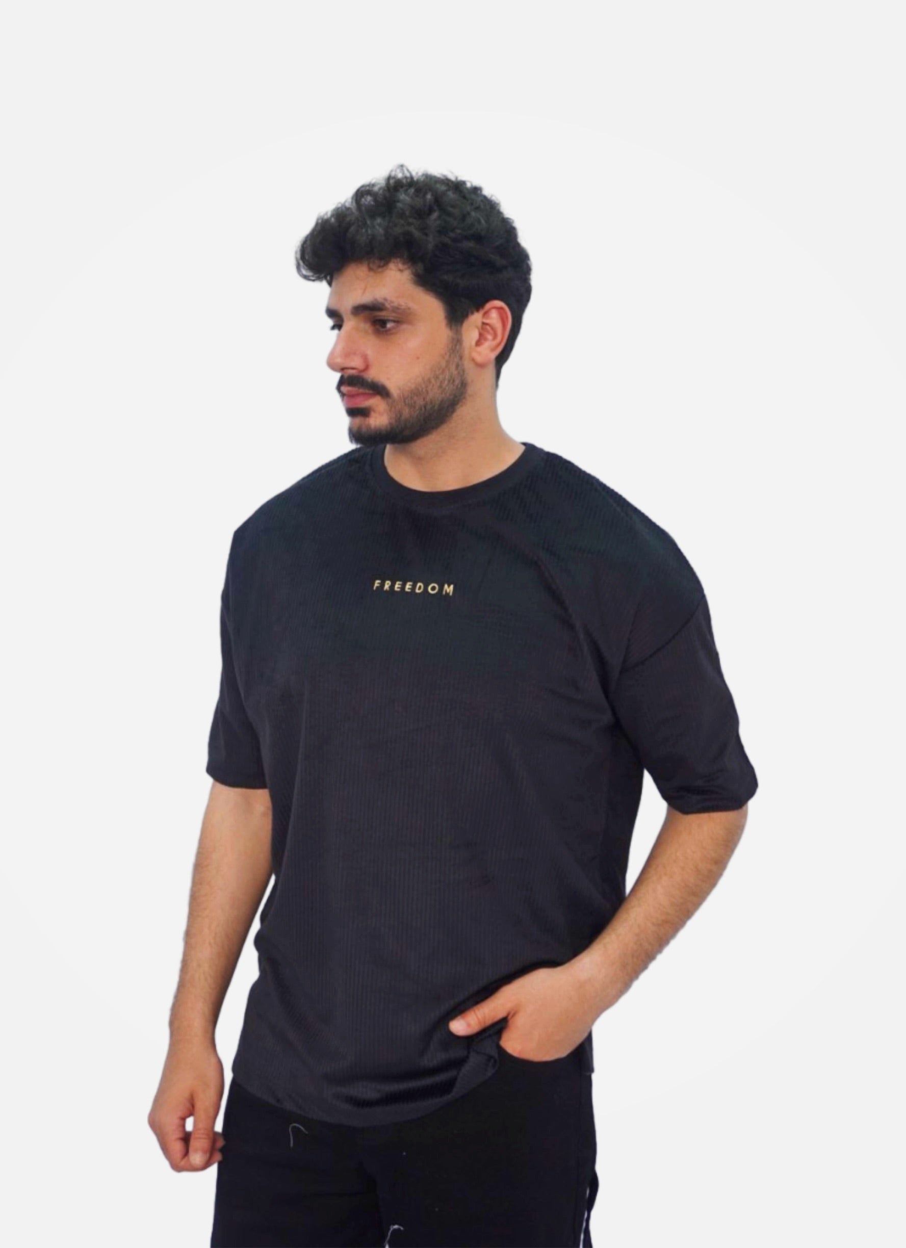 FREEEDOM oversize t-shirt - BLACK